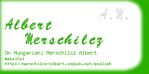 albert merschilcz business card